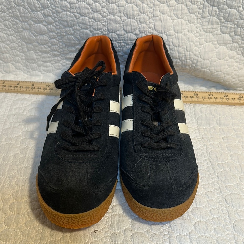 Gola Harrier Suede Black and Off White Sneakers